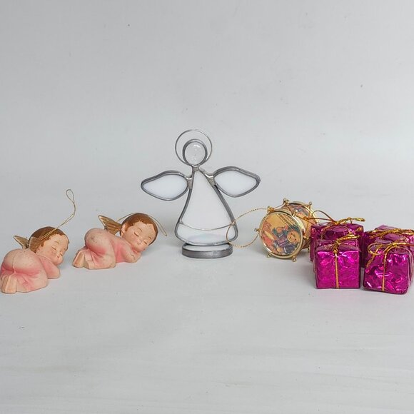 PRECIOUS Christmas Angel Ornament Lot of 8 BABY ANGELS - Picture 1 of 12